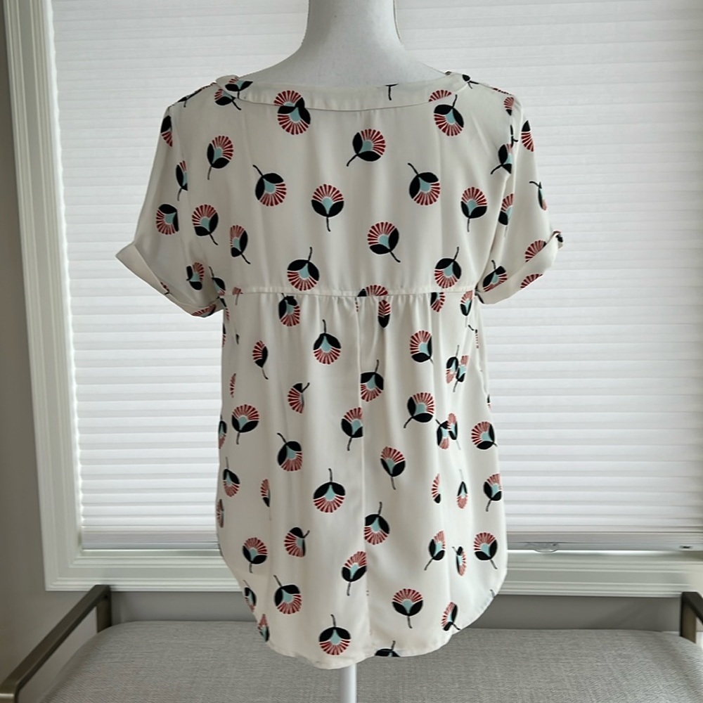 MCM print blouse by Loft